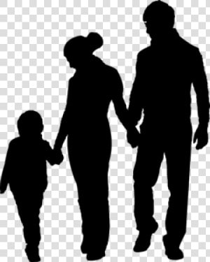 Family Child Silhouette Clip Art   Parents Silhouette Png  Transparent Png