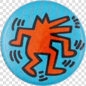 Keith Haring Dancing Barking Dog Art Button Museum   Keith Haring Dog Art  HD Png Download