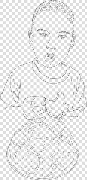 Okko Eating Thursdays Blood Pancakes Of Kemi Clip Arts   Line Art  HD Png Download