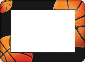 Basketball Themed Dry Erase Adhesive Picture Frames   Sports Photo Frame Png  Transparent Png