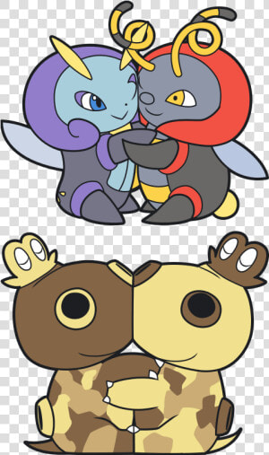 Pokemon Pokemon Couples   Png Download   Pokemon Male And Female Hugs  Transparent Png