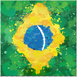 Azulejo Bandeira Do Brasil De Incantiana   Verde E Amarelo Background  HD Png Download