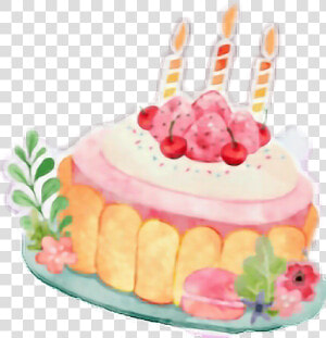  torta   Cute Cake Watercolor Png  Transparent Png