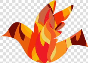 Pentecost Sunday Graphics   Flaming Dove Pentecost Clipart  HD Png Download