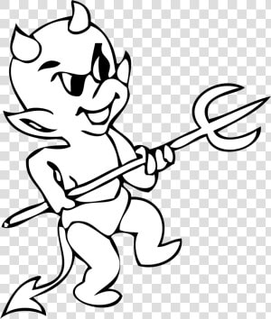 Demon Clip Arts   Demon Cartoon Black And White  HD Png Download