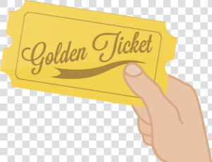 Golden Ticket Logo   Golden Ticket In Hand  HD Png Download