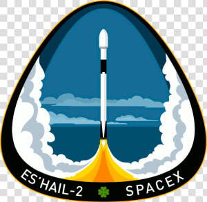 Spacex Es’hail 2 Mission Patch Data Large Image   cdn   Spacex Es Hail Mission Patch  HD Png Download