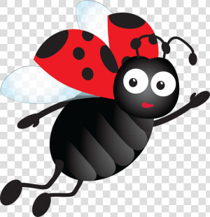 Ladybird Flying Clip Art   Png Download   Flying Ladybug Cartoon Png  Transparent Png