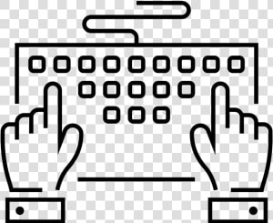 Keyboard Clipart Icon   Hands On Keyboard Icon  HD Png Download