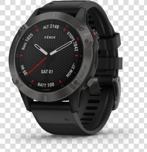 Garmin Fenix 6 Sapphire Multisport Gps Watch  Carbon   Garmin Fenix 5x Plus Sapphire  HD Png Download