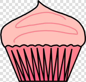 Cute Cupcake Black And White Clipart   Outline Cupcake Clipart  HD Png Download