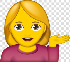 Emoji Woman Tipping Hand Png  Transparent Png