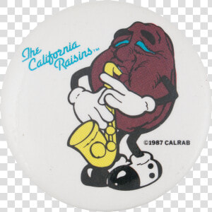 The California Raisins Saxophoneadvertising Button   California Raisin Playing Saxophone  HD Png Download