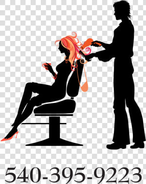 Transparent Blow Dryer Clipart   Man Cutting Woman Hair  HD Png Download