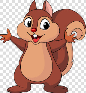 Kids Fun Town Squirrel   Squirrel Cartoon  HD Png Download