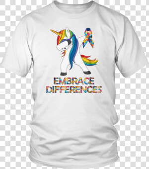 Embrace Differences Autism Unicorn Quote Rainbow Emoji   Taco Tuesday Lebron Shirt  HD Png Download