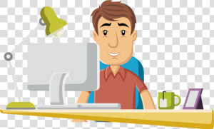 Transparent Men Working Clipart   การ์ตูน คน ทำงาน Png  Png Download