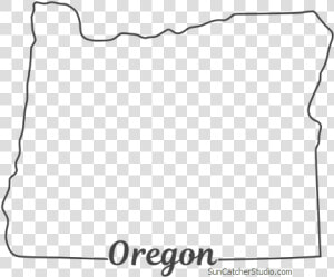 Free Oregon Outline With State Name On Border  Cricut   Line Art  HD Png Download