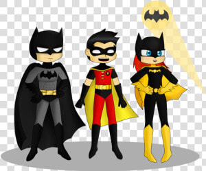 Transparent Batman Cartoon Png   Batman Robin And Batgirl Cartoon  Png Download