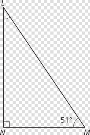 In Right Triangle Lmn  Angles L And M Are Complementary   Right Triangle  HD Png Download