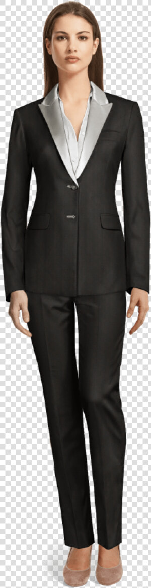 Black Polyester Tuxedo   Formal Attire Whole Body Png  Transparent Png