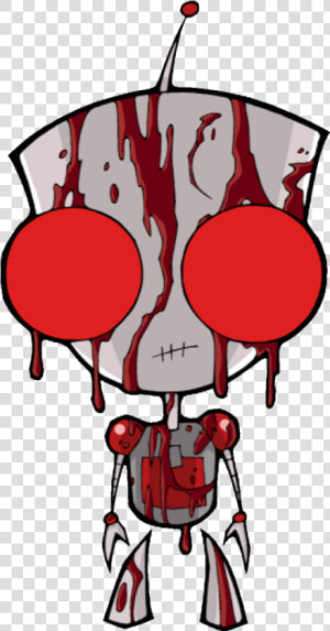 Bloody Gir From Invader Zim   Png Download   Invader Zim Gir Rage  Transparent Png