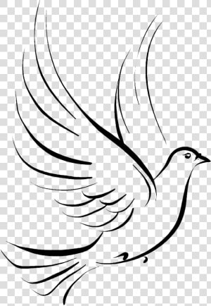 Columbidae Funeral Symbols As Drawing Doves Clipart   Holy Spirit Clipart Doves  HD Png Download