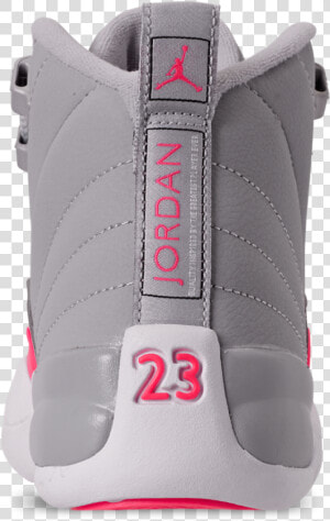 Air Jordan 12 Retro Hall Of Sneakz Back   Jordan 12 Gray And Pink Back  HD Png Download