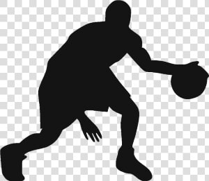 Clip Art Basketball Player Vector Graphics Silhouette   Basketball Silhouette Clipart  HD Png Download