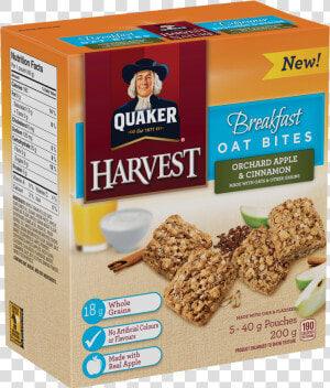 Quaker® Harvest Orchard Apple  amp  Cinnamon Oat Bites   Quaker Harvest Oat Bites  HD Png Download