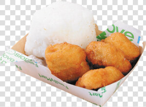 Dish food cuisine fried Food ingredient prawn Ball fast   Chicken Nuggets With Rice  HD Png Download