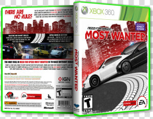 Need For Speed   Need For Speed Most Wanted Xbox 360 Box  HD Png Download