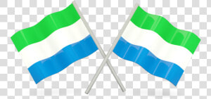 Clip Art Two Wavy Flags Illustration   Sierra Leone Flag Png  Transparent Png