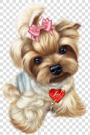 Transparent Yorkie Png   Puppy Valentine Clip Art  Png Download