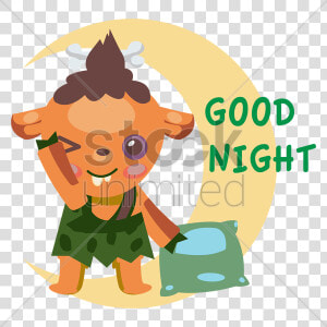 Tribal Cartoon Character Saying Good Night V矢量图形   Someone Saying Good Night  HD Png Download