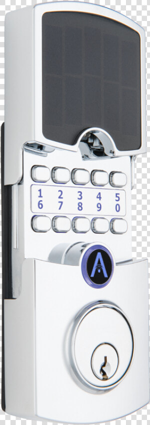 Array By Hampton Cooper Digital Deadbolt Polished Chrome   Turnstile  HD Png Download