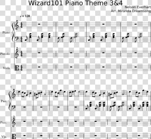 Wizard101 Sheet Music  HD Png Download