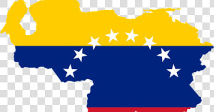 Venezuela Country Outline With Flag Clipart   Png Download   Venezuela Flag Over Country  Transparent Png