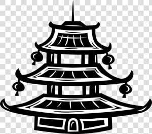 Vector Illustration Of Chinese Or Japanese Pagoda Buddhist  HD Png Download