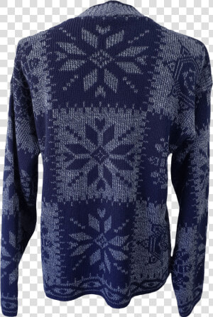 Blue Snowflake Knit Sweater   Cardigan  HD Png Download