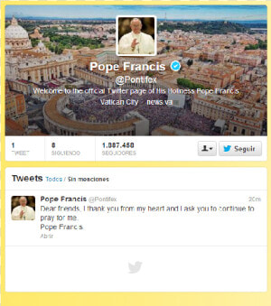 El Primer Tweet Del Papa Francisco   Pontifex Twitter  HD Png Download