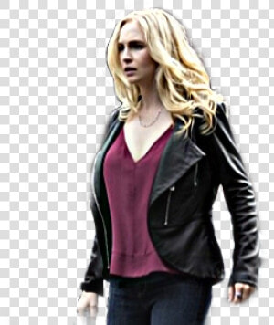  carolineforbes   Leather Jacket  HD Png Download