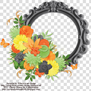 Ftu Cluster Frame Autumn Flowers   Petal  HD Png Download