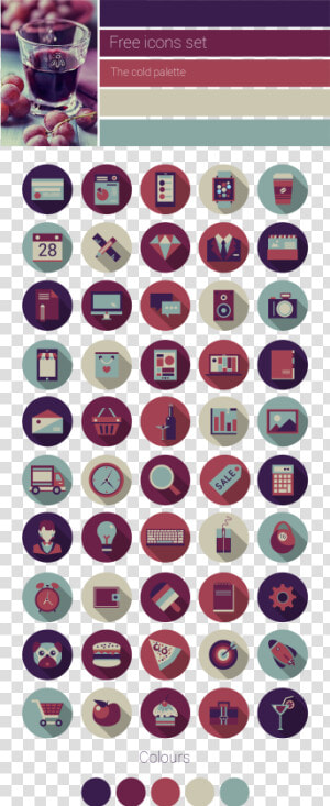 Color Palette Flat Color Icons  HD Png Download