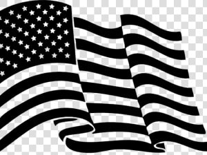 Drawn American Flag Transparent Background   Waving American Flag Vector Black And White  HD Png Download