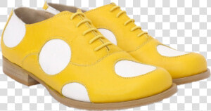  shoes  clownshoes  yellow  white  polkadot  modern   Outdoor Shoe  HD Png Download