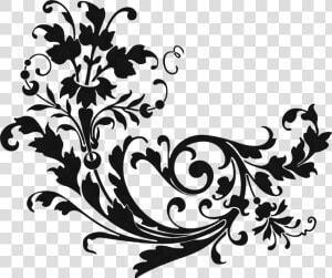 Flores Png Vector Blanco Y Negro 2 Png Image   Pattern Classic Line Png  Transparent Png