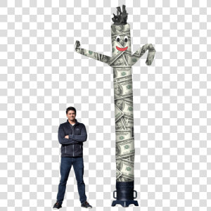 Billionaire Air Dancers Inflatable Tube Man Character   Totem Pole  HD Png Download