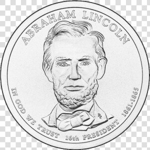 Abraham Lincoln Dollar Coin   Png Download   Abraham Lincoln Dollar Coin  Transparent Png