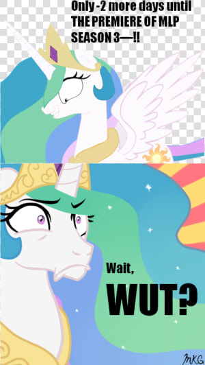 Only 2 More Days Until The Premiere Of Mlp Season 3ー   My Little Pony Princess Celestia Meme  HD Png Download